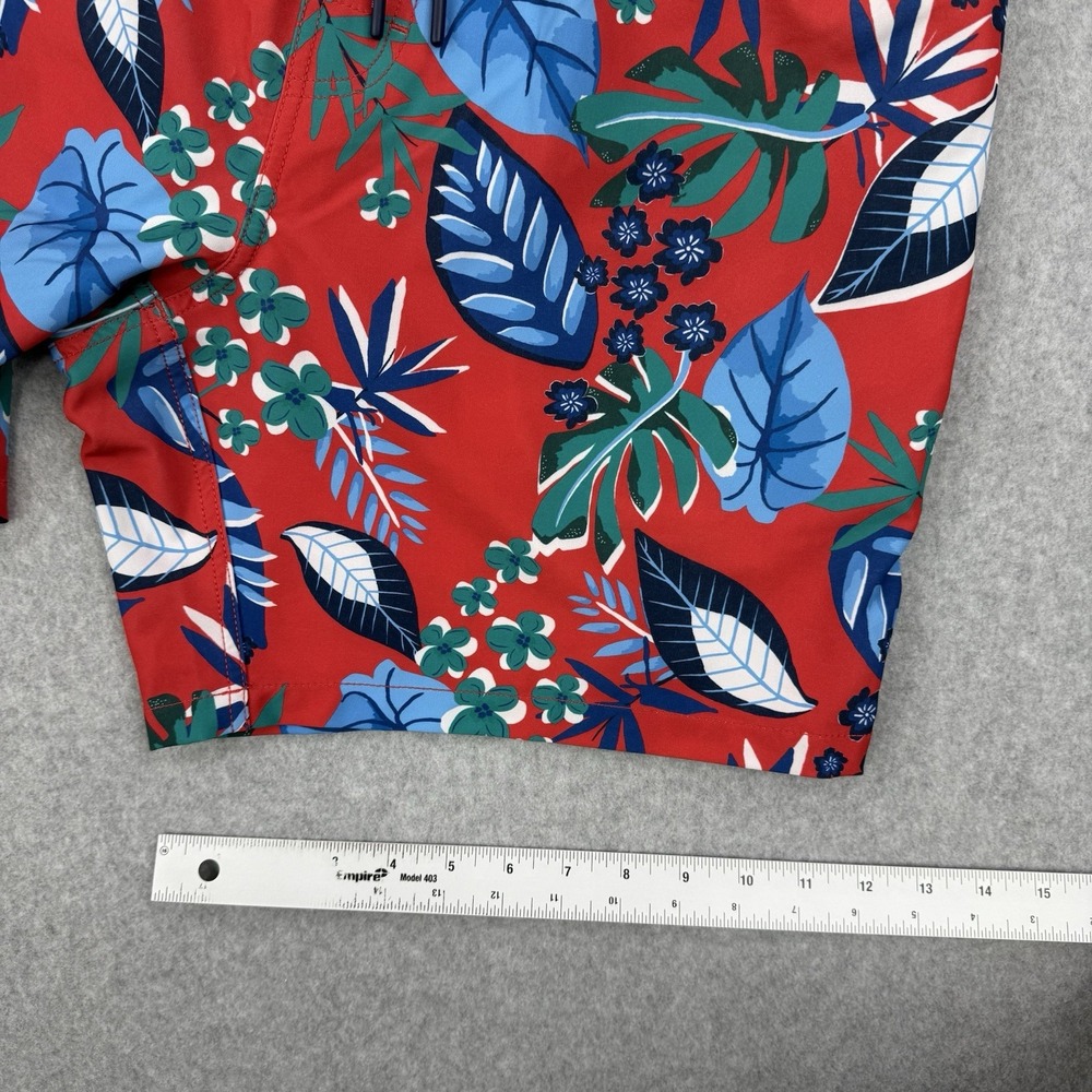 Reyn‎ Spooner Shorts Mens Large Red Floral Bamboo Blend Swim Trunks Hawaiian - Picture 12 of 13